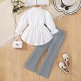 thumbnail image 5 of NOLDARES Baby Toddler Infant Girl Cartoon2pcs Winter Clothes Long Sleeve Crewneck Sweatshirt and Elastic Waist Pants Outfits Clothing(Grey,3-4 Y), 5 of 5