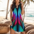 thumbnail image 1 of WILLBEST Vestidos de Dama Mujer Verano Casual Sexy sin Mangas Estampado Floral Suelto Playa Mini Vestido Chica, 1 of 3