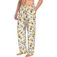 thumbnail image 2 of Xecao Bee and Flowers Men's Straight Lounge Pajama Pants: The Ultimate in Comfortable Sleepwear, 2 of 9