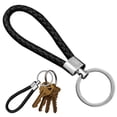thumbnail image 1 of Redreo Llavero para Coche Motocicleta, Llavero Cordón Trenzado de Cuero Anillo en D Llavero Reemplazar Accesorios para Coche, 1 of 7