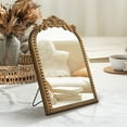 thumbnail image 2 of 9.75" x 12" Gold Filigree Arch Tabletop Mirror with Adjustable Stand, 2 of 8