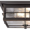 thumbnail image 2 of 6578400 Orwell 2 Light Outdoor Flush Mount Fixture in Oil Rubbed Bronze and Clear Glass, 2 of 7