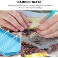 thumbnail image 3 of Capacity Tray, Tray Organizer with 3 Dividers and A Brush Used for Plastic Bead Sorting Tray, DIY Cross Stitch Nail Art Tools, 3 of 5