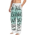 thumbnail image 2 of Daiia Not All Who Wander Are Lost1 Men's Sleep Pant with Pockets and Drawstring,Pajama Pants-X-Large, 2 of 9