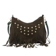 thumbnail image 7 of XINXIAOO Women's Retro Messenger Bag with Fringe & Studs, Casual Crossbody Shoulder Purse for Daily Use, 7 of 7