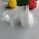 thumbnail image 2 of Embudo pequeño, mini embudos de plástico transparente de 1,9 pulgadas para líquido de llenado de botellas de laboratorio científico, aceites esenciales, perfume (paquete de 12), 2 of 5