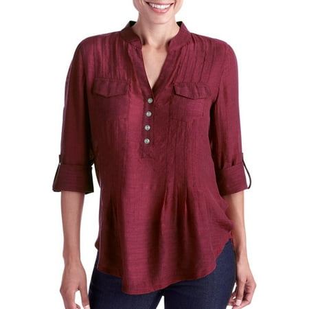 Women's Pintuck Blouse - Walmart.com