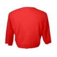 thumbnail image 4 of Women's 2026 Summer Lightweight Short Chiffon Bolero Cardigan Shrug Sheer Tie Front Top 3/4 Sleeve Jacket for Dress, 4 of 6
