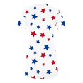 thumbnail image 4 of safuny Women's Trendy Midi A Line Dress July 4th Independence Day Short Sleeve V Neck Dress Comfy Leisure Elastic Retro relaxed Clothing Fashion Summer Clearance Beige L, 4 of 4