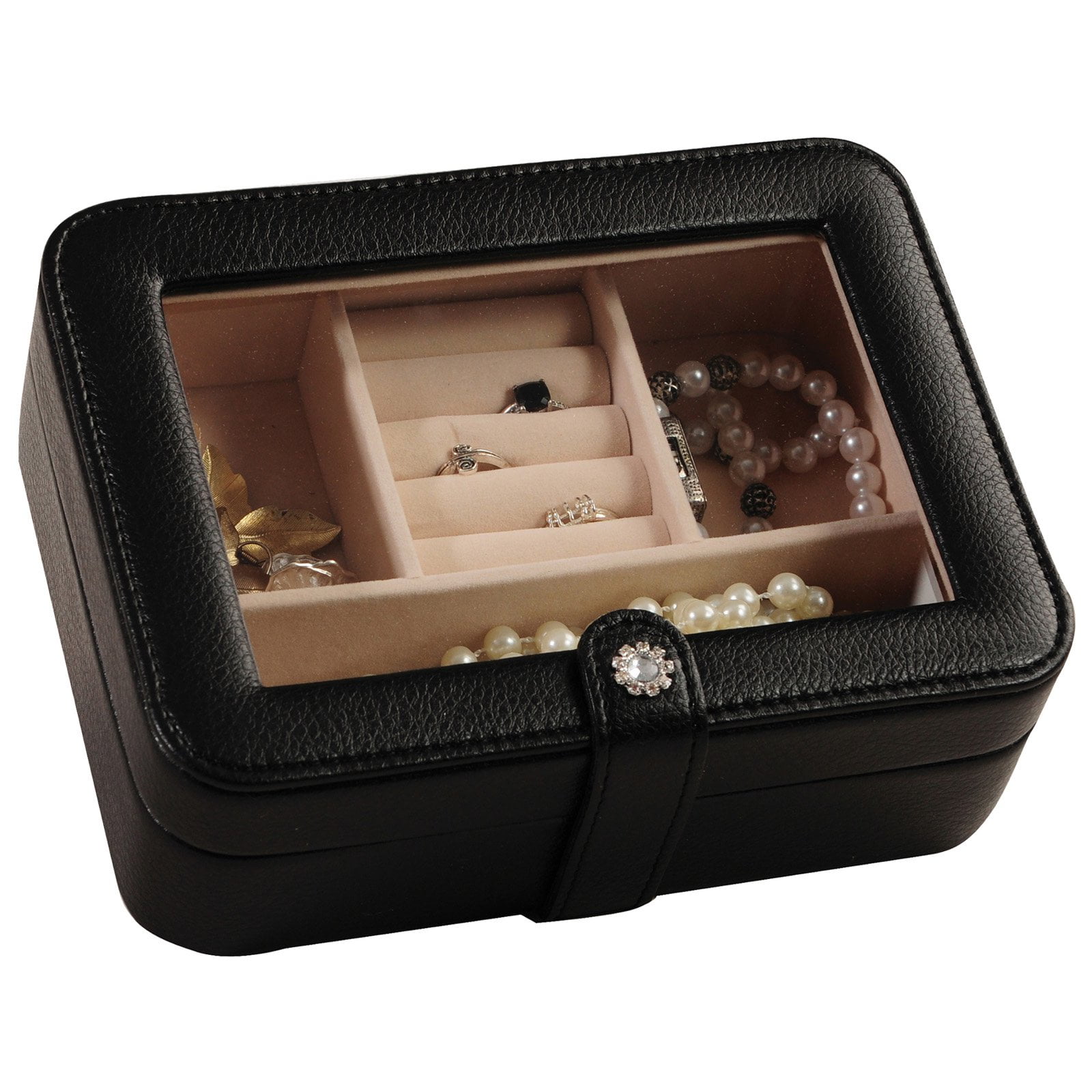 Mele & Co. Rio Jewelry Box Black 7.5W x 2.5H in.