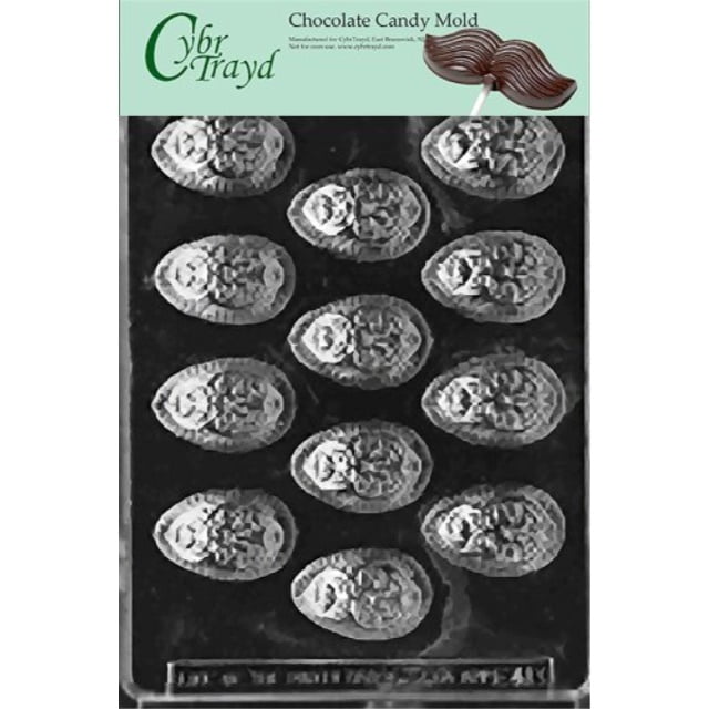 Cybrtrayd Hollow Rose Lolly Fruits and Vegetables Chocolate Candy Mold with 25 4.5-Inch Lollipop Sticks