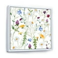 thumbnail image 3 of Designart 'Wildflowers Clover Bell and Chamomile III' Traditional Framed Canvas Wall Art Print, 3 of 5