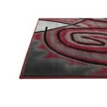 thumbnail image 5 of Red/Grey/Silver/Black/Abstract Area Rug Modern Contemporary Circles and Wavey Swirlls Design Pattern, 5 of 5