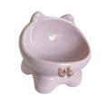 thumbnail image 3 of Tazones de gato s Contenedor de alimentos Anti vómitos Protección contra el cuello Cerámica y tazón de agua para gatos pequeños, medianos y violeta, 3 of 8