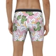 thumbnail image 4 of Salouo Lilies Flowers Pattern Men's Boxer Briefs, Soft & Breathable Underwear Elastic Waistband Briefs for Men,1-Pack, 4 of 7