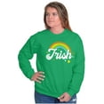 thumbnail image 4 of St Patricks Day Irish Rainbow Clover Women Crewneck Sweatshirt Brisco Brands S, 4 of 6