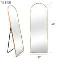 VLUSH Large 64"x21" Body Size Arched Full Length Mirror, Wall or