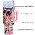 thumbnail image 4 of Cat Tumbler with Handle and Straw, 40 oz Cat Stainless Steel Insulated Cup with Lid and Straw,Colorful Travel Coffee Mug Water Bottle, Birthday Mothers Day Gifts for Animal Lovers Women, 4 of 7