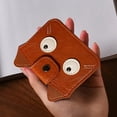 thumbnail image 4 of ZZkhGO Faux Leather Mini Coin Purse, Slim Soft Card Wallet with Magnetic Proof ID Pouch, Compact Cash Holder for Small Change Cards Daily Use, Brown, 4 of 6