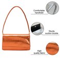 thumbnail image 3 of Spring new fashion one-shoulder underarm bag small fashion bag PU underarm bag-orange-red, 3 of 5
