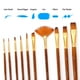 thumbnail image 4 of Conjunto De Pincel De Pintura Profesional De 10 Piezas Wooden De Madera De Cabello De Nylon Premium Para La Pintura Al óleo Acrílico Del Artista, 4 of 7