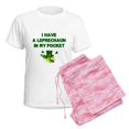 thumbnail image 6 of CafePress - Pocket Leprechaun Women's Light Pajamas - Women's Short Sleeve Print T-Shirt and Pants Light Cotton Pajama Set, 6 of 7