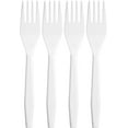 thumbnail image 2 of Nicole Fantini Medium Weight White Disposable Plastic Fork Collection: Qty 50, 2 of 4