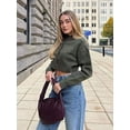 thumbnail image 4 of HH TRAF 2024 Abrigos elegantes de punto para mujer, cárdigan liso de cuello redondo y manga larga con una sola botonadura, abrigo de otoño para mujer, moderno en 4 colores, 4 of 5
