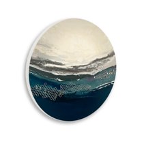 Stupell Industries Ocean Shore Nautical Abstract Landscape Collage Painting Unframed Art Print Wall Art, Design by Stacy Gresell
