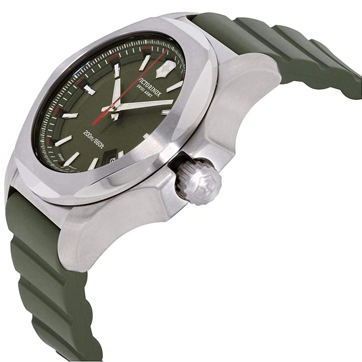 VOLKS - GARO Victorinox Men's Swiss Army I.N.O.X. 241683.1 Green Rubber