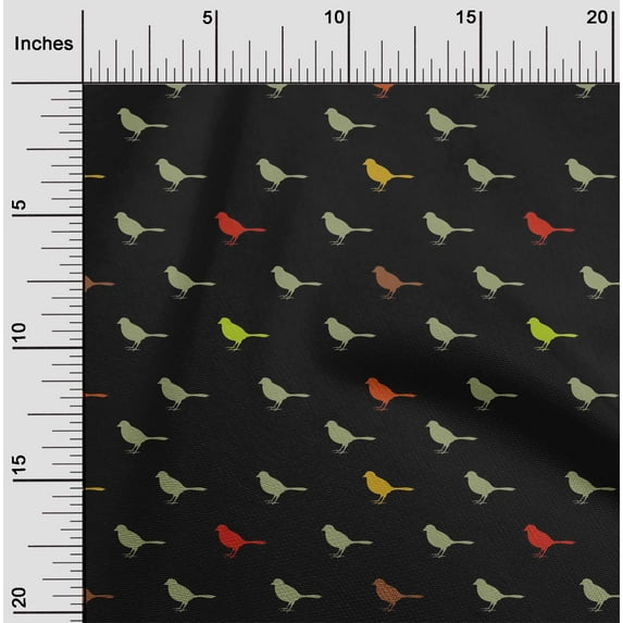 oneOone Viscose Jersey Fabric Artistic Bird Printed Fabric 1 Yard 60 Inch Wide
