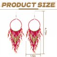 thumbnail image 5 of DESIGNICE Statement Earrings for Women,Alloy Seed Bead Tassels Chandelier Earrings,Dangle Earrings for Women Wife Girlfriend Jewelry Gift,Style6, 5 of 7