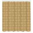 thumbnail image 3 of Ambesonne Oriental Shower Curtain, Moroccan Quatrefoil, 69"Wx70"L, Caramel and Beige, 3 of 3