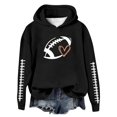 thumbnail image 1 of Chandail à Capuchon de Football Baseball pour Femmes avec Col Rond et Manches Longues, 1 of 4