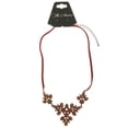 thumbnail image 2 of Mi Amore Flower Adjustable Fashion-Necklace Red & Bronze-Tone, 2 of 3