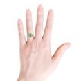 thumbnail image 3 of Angara Natural 0.55 Ct. Emerald with Diamond Halo Ring in 14K Yellow Gold for Women (Ring Size: 3.5), 3 of 8