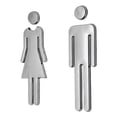 thumbnail image 2 of Mujer Wc Calcomanías De Tocador Baño Lavadero Señalización Placa De Plata Sunnimix WC Senae Placa, 2 of 7