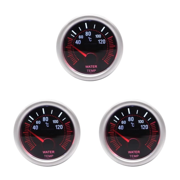 Kenally Carcasa gris, 52mm, Universal, 12V, LED, lente de humo, 40 ~ 120 grados, medidor de temperatura del agua, medidor de coche Type1 Kenally CBP591806