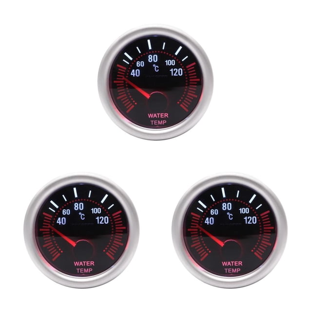 Kenally Carcasa gris, 52mm, Universal, 12V, LED, lente de humo, 40 ~ 120 grados, medidor de temperatura del agua, medidor de coche Type1 Kenally CBP591806