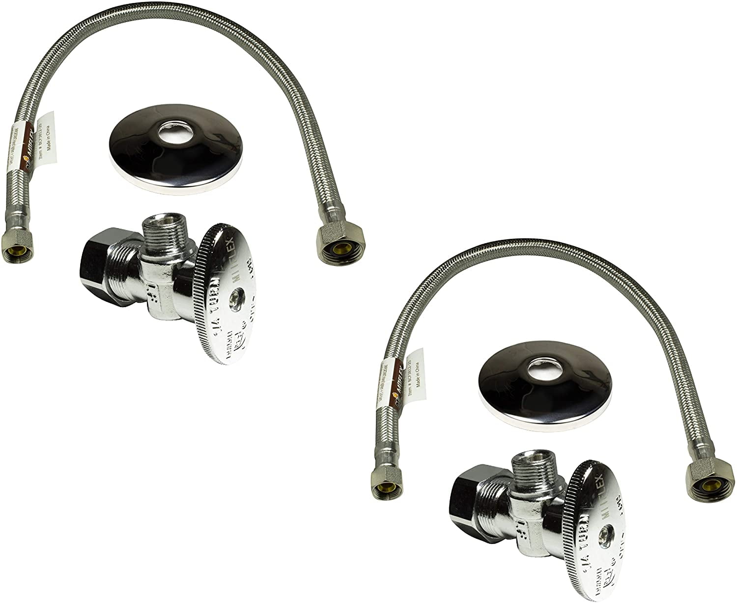 Cover Tube and Bell Escutcheon Kit Jaclo 621-4-71CT-SB 5/8 x 3/8 OD Compression Valve with Contemporary Cross Handle Satin Brass