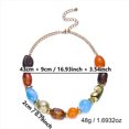 thumbnail image 2 of NICKSUN Boho Vintage Contrast Color Resin Beaded Choker Necklace, Irregular Multicolor Stone Collar Jewelry, Ethnic Exotic Vacation Statement Necklace, 2 of 7