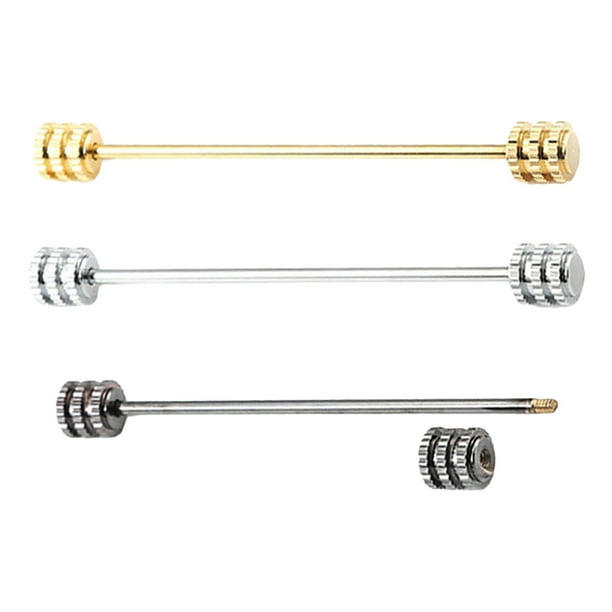 3 alfileres de cuello para hombre, alfileres de corbata y camisas - Broche de cuello sencillo - No daña la solapa de la ropa - Accesorio para esmoquin