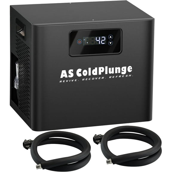 Pro Ice Bath Water Chiller for Cold Plunge Tubs, 1/3 HP Cold Plunge Chiller with Built-in Filter & Pump, Submersible Pump, Insulated Hoses, Ideal for Ice Bath Cold Therapy Recovery 110V