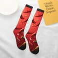 thumbnail image 5 of Cauagu Floating Red Chili Peppers Print Women's Men's Ankle Socks 1-pack Casual Athletic Socks for Unisex Adult Moisture-Wicking Socks for Daily Wear/Running/Sport, 5 of 8