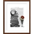 thumbnail image 2 of Art.com Skull and Books Art Print by Fab Funky, Brown Frame Wall Art, 17" x 21", 2 of 5