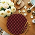 thumbnail image 2 of Round Placemats Red and Black Buffalo Check Plaid 15 inch Set of 4 Table Mats for Dining Table Lattice Heat Resistant Non-Slip Kitchen & Home Decorative Place Mat Set, 2 of 8
