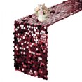 thumbnail image 1 of Tapete de mesa Yblut, color burdeos, 30 x 274 cm, decoración con lentejuelas, 1 of 8