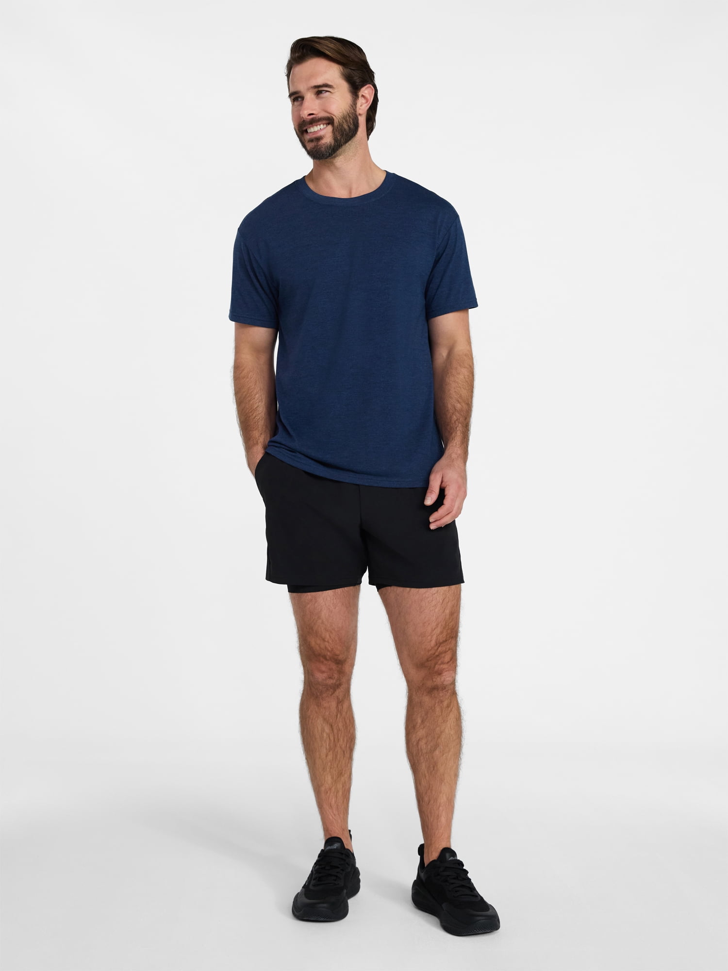 Athletic Works Men's and Big & Tall Tri Blend Tee with Short Sleeves, Sizes XS-4XLT