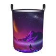 thumbnail image 1 of LNWH Laundry Basket, Galaxy Fantasy Print Pattern Foldable Laundry Hamper With Handles Waterproof, Medium Size, 1 of 8