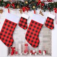 thumbnail image 2 of Advancent Rejilla Medias de Navidad Estilo simple Embalaje de regalo Calcetines Dulces Snacks Bolsa Soporte Percha Goodie Bolsa Colgante Escaparate Kits de decoración para fiestas Rojo Negro/S Advancent HA068169-03, 2 of 6